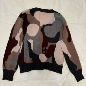Skull Cashmere Camo Knit Sweater